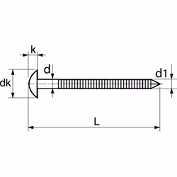Pointes annelées 2.7 x 60 inox A2 - 5kg - Acton