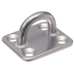 Acton - Lot de 5) Pontet sur platine rectangulaire embouti et soudé - Inox A2 Ø5 mm