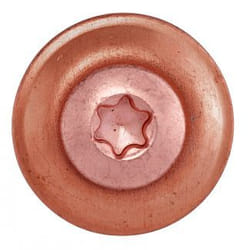 Vis à bois tête fraisée bombée six lobes - Avec rondelle epdm Ø15 - Inox A2-CU 4,5x100 mm - Boîte de 100