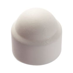 Acton - Cache ecrou hexagonal blanc - ral 9010 - Polyéthylène M14 - Boîte de 50