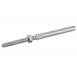 Embout fileté à sertir - Pas à gauche avec écrou - Inox A4 5/M10 - Boîte de 5