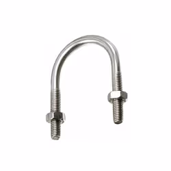 Etrier fileté pour tube métrique avec écrous - Inox A2 Ø204 mm - Unité