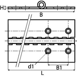 Acton - Charnière à piano - Inox A2 25 x 1000mm