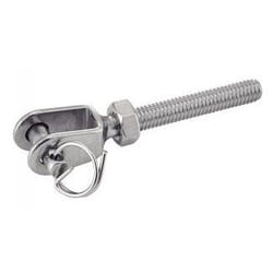 Acton - Lot de 5) Embout fileté à chape soudée - Pas à droite - Petit modèle - Inox A4 ØFiletage 5mm x L50mm