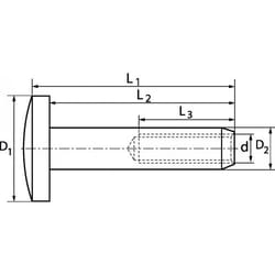Acton - Lot de 5) Terminaison à sertir - Tête cylindrique bombée - Inox A4 ØCâble 6mm
