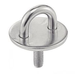Acton - Lot de 10) Pontet sur platine ronde - Avec tige filetée - Inox A2 D6mm