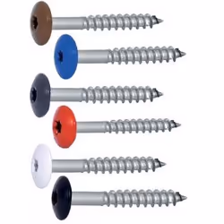 Acton - Vis de facade tête cylindrique extra large six lobes - Inox A2 4,8x38 mm - Gris Anthracite mm - Boîte de 100