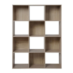 COMPO Meuble de rangement 12 cases - Bois clair - Contemporain - L92 cm