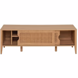 CORTENA Meuble TV 2 portes - Decor chene Beauford - L 138 cm