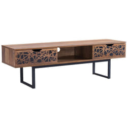 Meuble TV - Bois - L 140 x P 39 x H 43 cm - ANAELLE