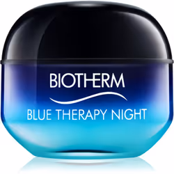 Réveillez-vous tout en beauté chaque matin. La crème de nuit anti-rides Biotherm Blue Therapy régénère efficacement la peau et la nourrit en profondeur pendant votre sommeil. Elle agit contre les signes de vieillissement et les taches pigmentaires de la peau. Elle offre par ailleurs une bonne dose d’hydratation