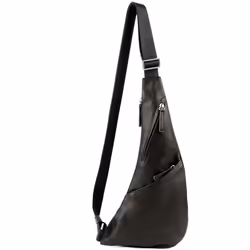 Lancaster - Sac body - Soft Vintage Homme - Noir - Cuir de vachette pleine fleur