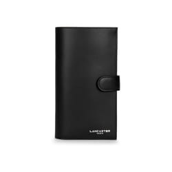 Lancaster - Porte-chéquier - Smooth - Noir - Refente de cuir de vachette lisse