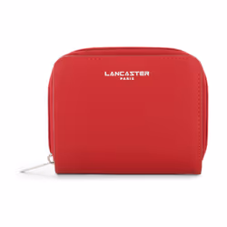 Lancaster - Portefeuille dos à dos - Smooth - Rouge - Refente de cuir de vachette lisse
