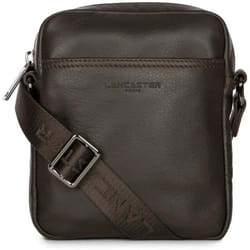 Lancaster - Mini sacoche - Soft Vintage Homme - Marron - Cuir de vachette pleine fleur