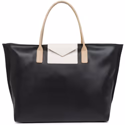 Lancaster - Grand sac cabas main - Maya KBA - Noir - Ecru - Nude - Polychlorure de vinyle