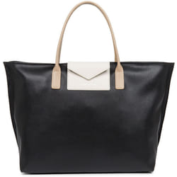 Lancaster - Grand sac cabas main - Maya KBA - Noir - Ecru - Nude - Polychlorure de vinyle