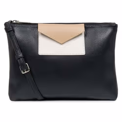 Lancaster - Double pochette - Maya KBA - Noir - Ecru - Nude - Polychlorure de vinyle