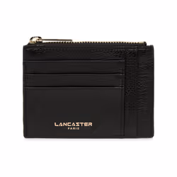 Lancaster - Porte-cartes - Dune - Noir - Cuir de vachette grainé