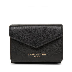 Lancaster - Mini portefeuille dos à dos - Dune - Noir - Cuir de vachette grainé