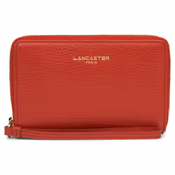 Lancaster - Portefeuille - Dune - Rouge - Cuir de vachette grainé