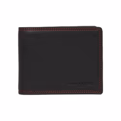 Lancaster - Porte-cartes - Soft Vintage Homme - Noir - Rouge - Cuir de vachette pleine fleur