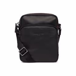 Lancaster - Petit sacoche - Soft Vintage Homme - Noir - Rouge - Cuir de vachette pleine fleur