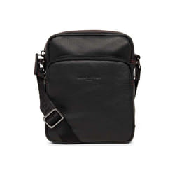 Lancaster - Petit sacoche - Soft Vintage Homme - Noir - Rouge - Cuir de vachette pleine fleur