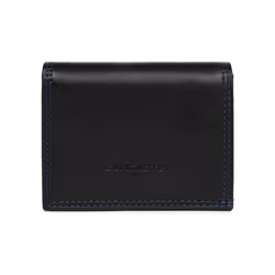 Lancaster - Porte-monnaie - Soft Vintage Homme - Noir - Bleu - Cuir de vachette pleine fleur