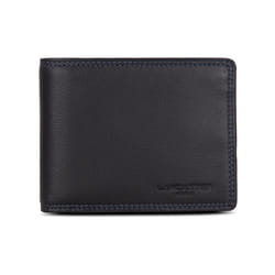 Lancaster - Porte-cartes - Soft Vintage Homme - Noir - Bleu - Cuir de vachette pleine fleur