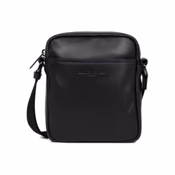 Lancaster - Mini sacoche - Soft Vintage Homme - Noir - Bleu - Cuir de vachette pleine fleur
