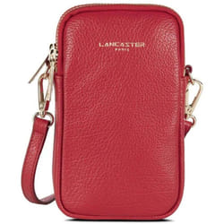 Lancaster - Pochette smartphone - Dune - Rouge - Cuir de vachette grainé