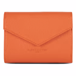 Lancaster - Portefeuille dos à dos - Foulonné PM - Orange - Cuir de vachette grainé