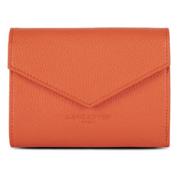 Lancaster - Portefeuille dos à dos - Foulonné PM - Orange - Cuir de vachette grainé