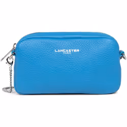 Lancaster - Mini sac trotteur - Studio Mimi - Bleu azur - Cuir de taurillon