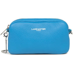 Lancaster - Mini sac trotteur - Studio Mimi - Bleu azur - Cuir de taurillon