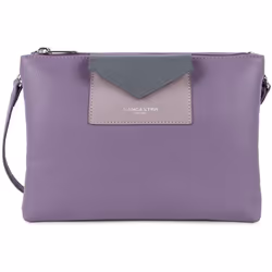 Lancaster - Double pochette - Maya KBA - Mauve foncé - Mauve - Gris - Polychlorure de vinyle
