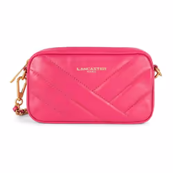 Lancaster - Mini pochette smartphone - Soft Matelassé - Fuxia - Cuir de vachette pleine fleur