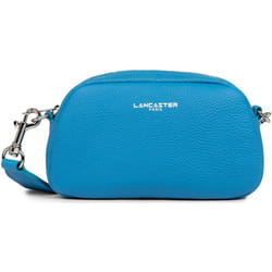 Lancaster - Petit sac trotteur - Studio Mimi - Bleu azur - Cuir de taurillon