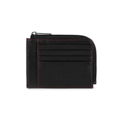 Lancaster - Porte-cartes - Soft Vintage Homme - Noir - Rouge - Cuir de vachette pleine fleur