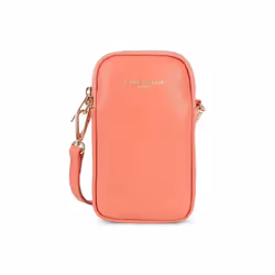 Lancaster - Pochette smartphone - Dune - Rose blush - Cuir de vachette grainé