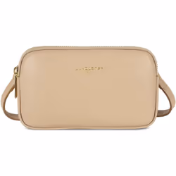 Lancaster - Double pochette - Dune - Beige foncé - Cuir de vachette grainé