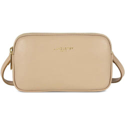Lancaster - Double pochette - Dune - Beige foncé - Cuir de vachette grainé