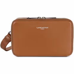 Lancaster - Mini sacoche - Paris Homme - Camel - Cuir de vachette lisse