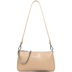 Lancaster - Sac trotteur - Suave Even - Beige foncé - Refente de cuir de vachette lisse