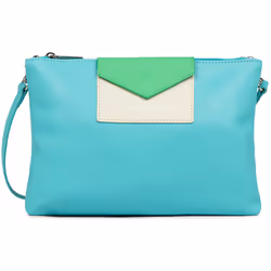 Lancaster - Double pochette - Maya KBA - Lagon - Ivoire - Vert eco - Polychlorure de vinyle