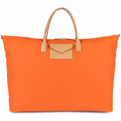 Lancaster - Sac 48h - Storm KBA - Orange - Toile enduite garnie cuir de vachette