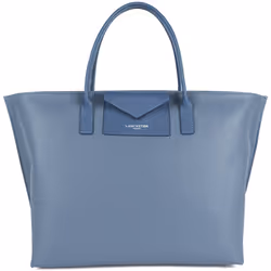 Lancaster - Grand sac cabas main - Maya KBA - Bleu cendre - Polychlorure de vinyle