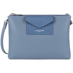 Lancaster - Double pochette - Maya KBA - Bleu cendre - Polychlorure de vinyle