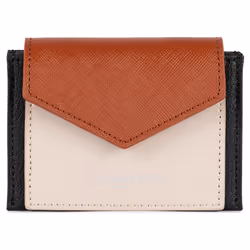 Lancaster - Porte-cartes - Maya KBA - Noir - Galet rosé - Cognac - Polychlorure de vinyle